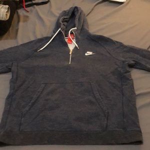 Nike Blue quarter-zip hoodie